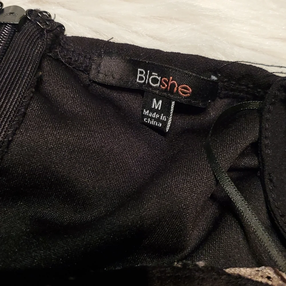 Elegant Black and Beige Lace Jumpsuit - Picture 6 of 6